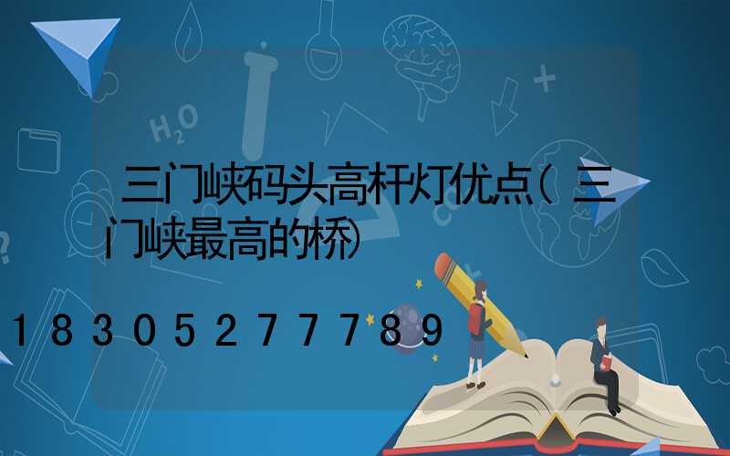 三门峡码头高杆灯优点(三门峡最高的桥)