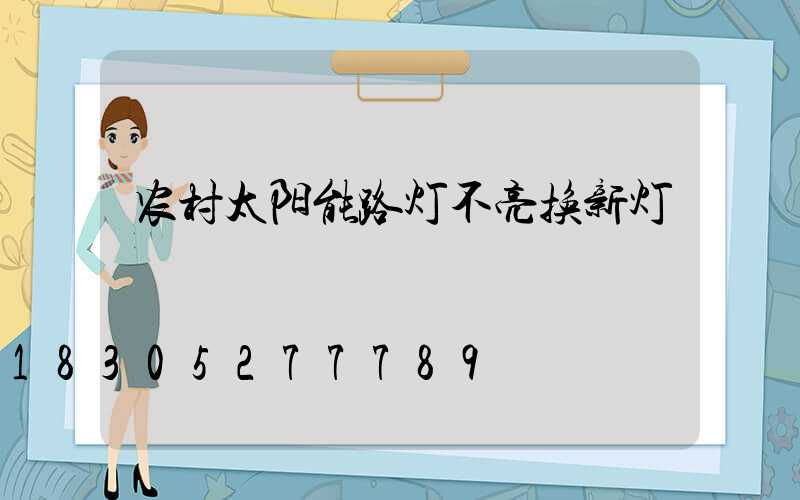 农村太阳能路灯不亮换新灯