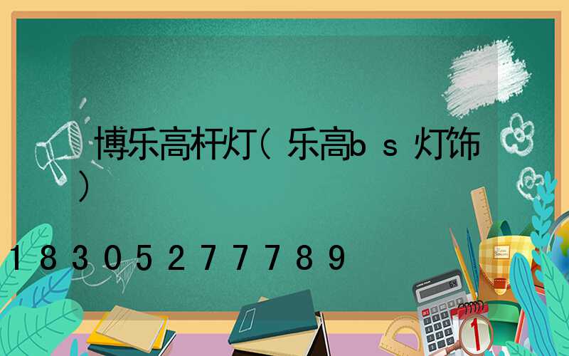 博乐高杆灯(乐高bs灯饰)