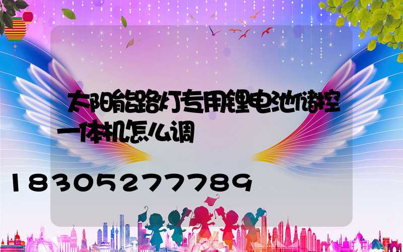 太阳能路灯专用锂电池储控一体机怎么调