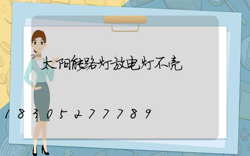 太阳能路灯放电灯不亮