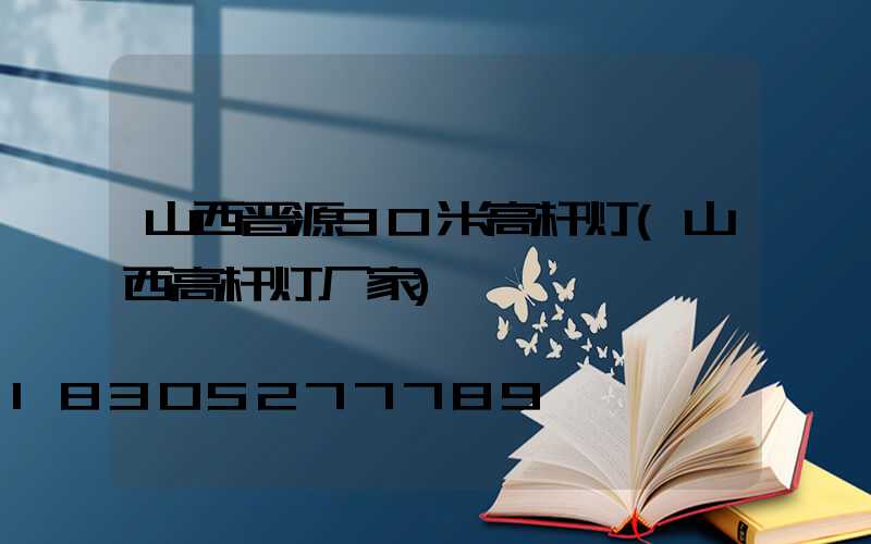 山西晋源30米高杆灯(山西高杆灯厂家)