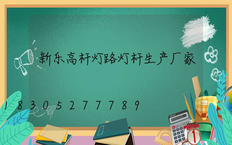 新乐高杆灯路灯杆生产厂家