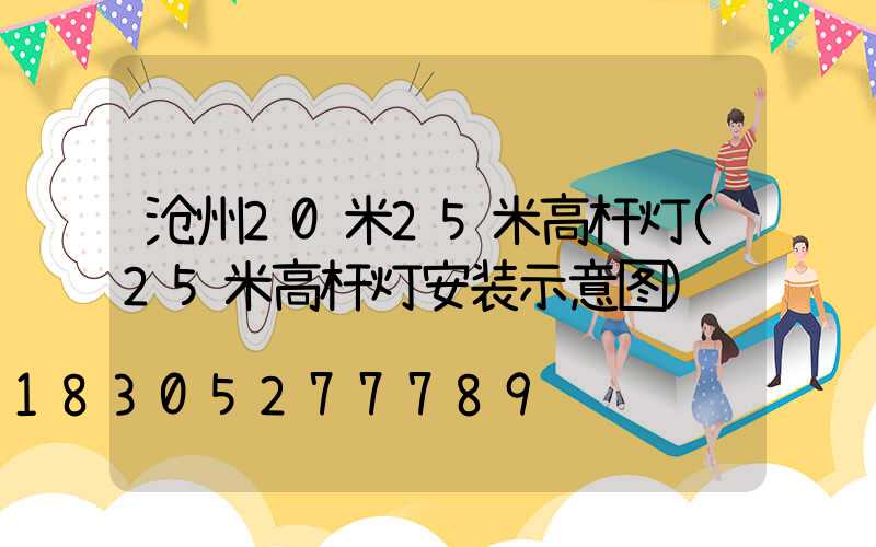 沧州20米25米高杆灯(25米高杆灯安装示意图)