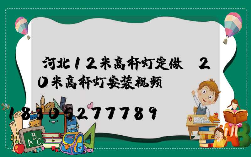 河北12米高杆灯定做(20米高杆灯安装视频)