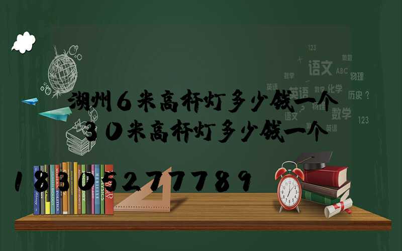 湖州6米高杆灯多少钱一个(30米高杆灯多少钱一个)