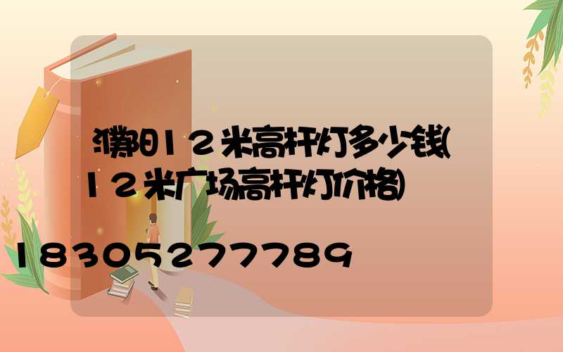 濮阳12米高杆灯多少钱(12米广场高杆灯价格)