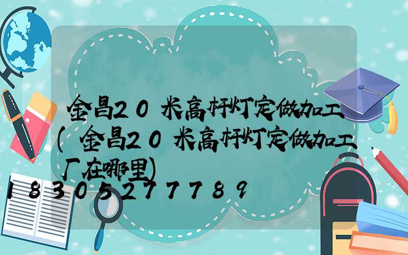 金昌20米高杆灯定做加工(金昌20米高杆灯定做加工厂在哪里)